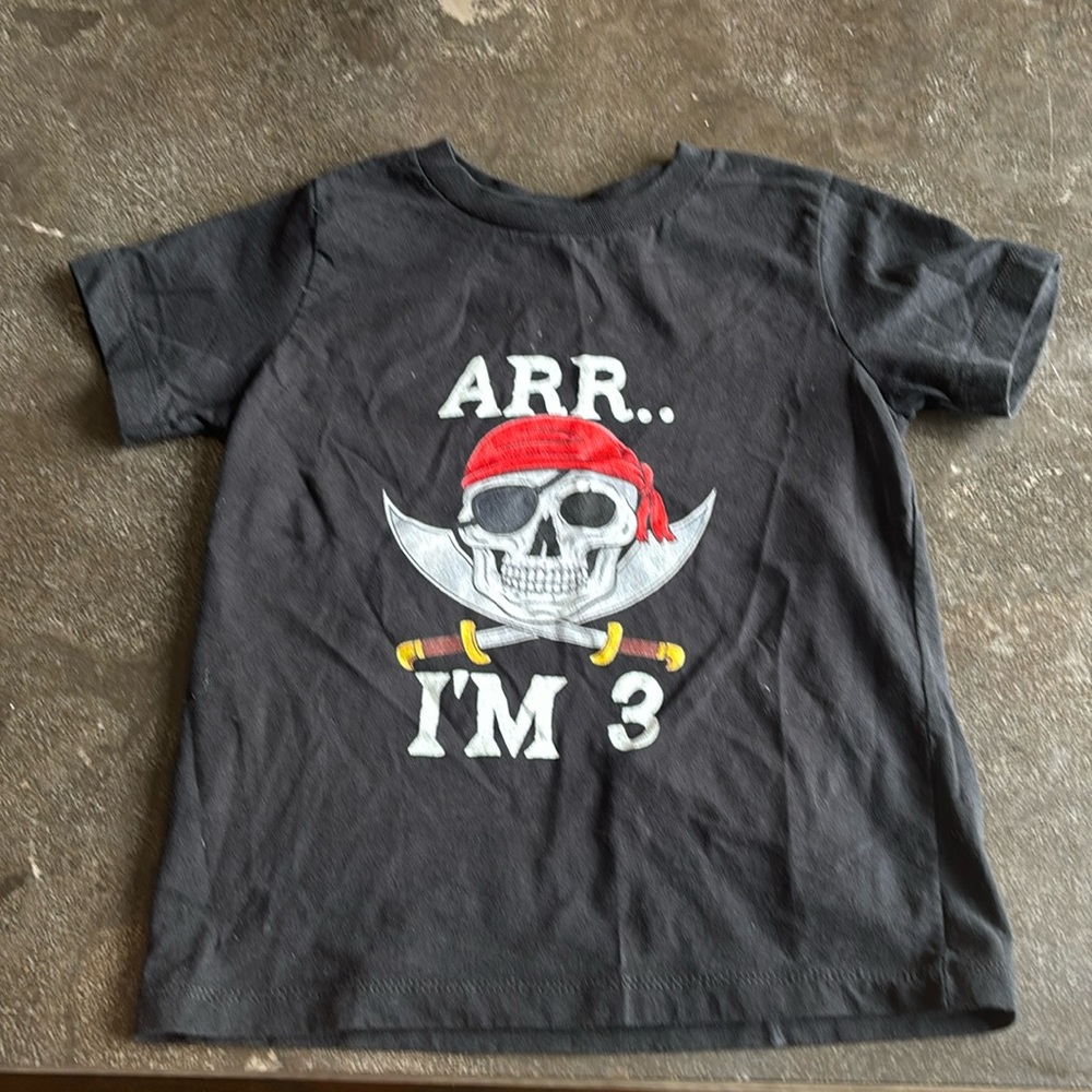 Arr.. I’m Three toddler pirate tee 4T